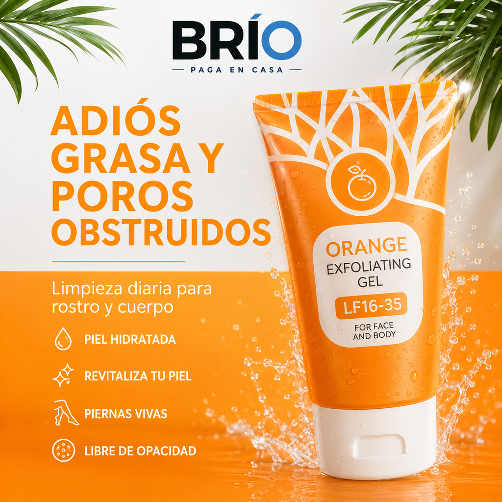 EXFOLIANTE ORANGE - ACLARANTE Y LIMPIADOR FACIAL, ELIMINA MANCHAR E HIDRATA TU PIEL - PAGÁ EN CASA