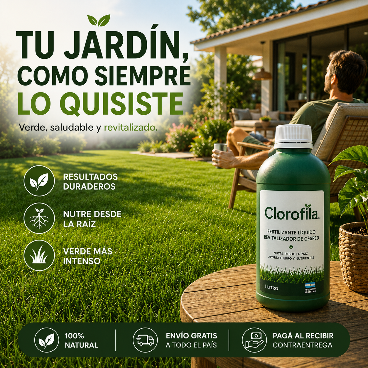 Clorofila™ — Basta de Pasto Amarillo y sin Vida: Devolvele el Verde en Días