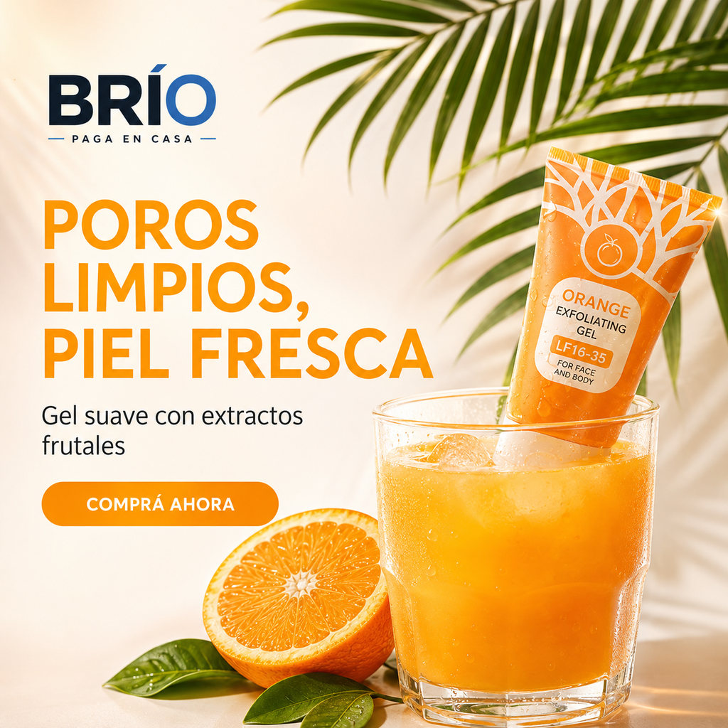 EXFOLIANTE ORANGE - ACLARANTE Y LIMPIADOR FACIAL, ELIMINA MANCHAR E HIDRATA TU PIEL - PAGÁ EN CASA