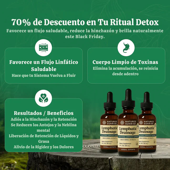 NATURES SUNRISE™ | Drena Naturalmente la Hinchazón del Rostro, Abdomen y Piernas